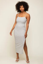 PinkBlush Chic Maternity Maxi Dress with Side Slit for Stylish Expecting Mothers - Apparel & Accessories > Clothing > Dresses
