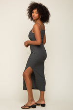 Black Striped Sleeveless Fitted Maxi Dress by PinkBlush at Everetts Place