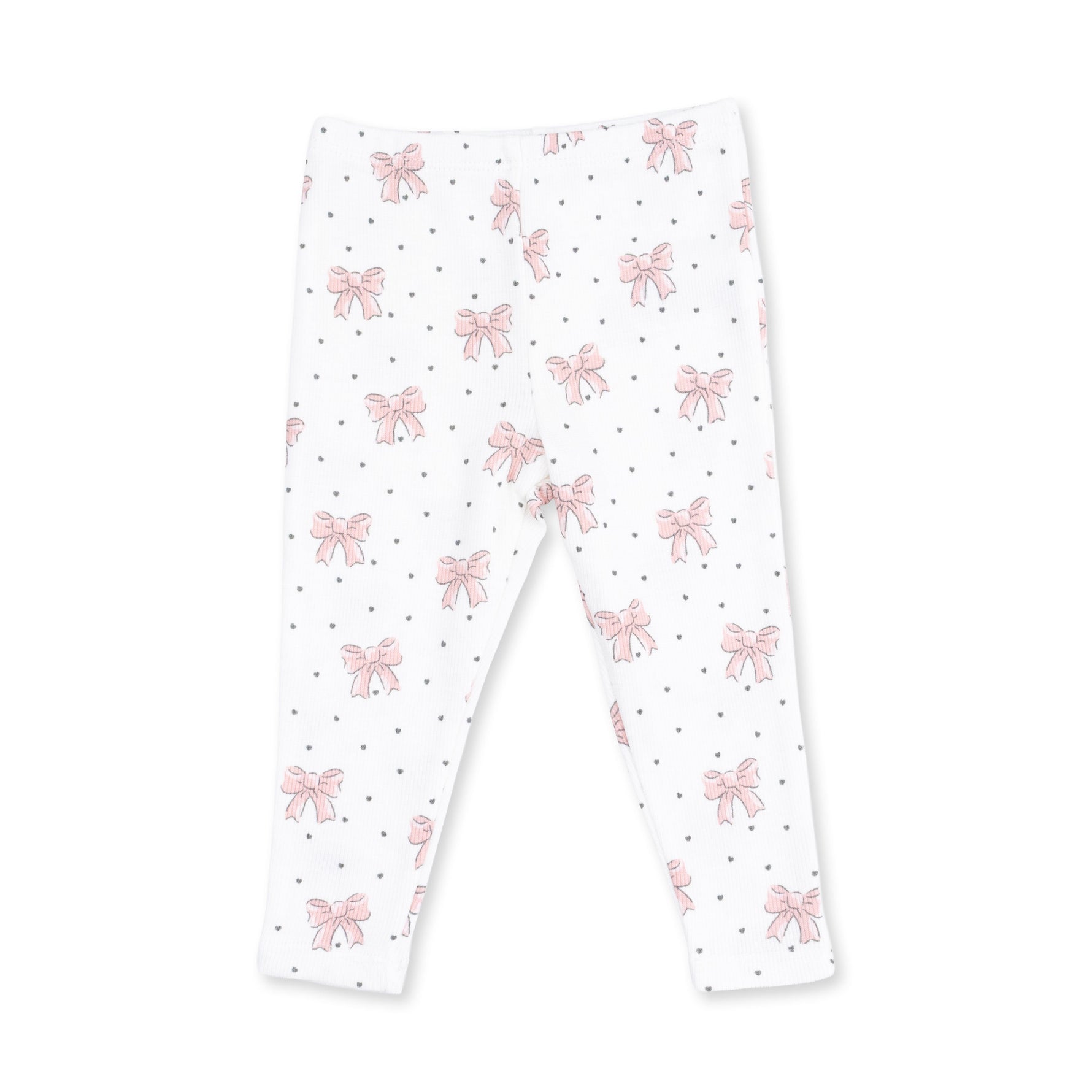 Veiled Pink Bows V-Ruffle Sweatshirt and Legging Set by Angel Dear (view 4 of 5)