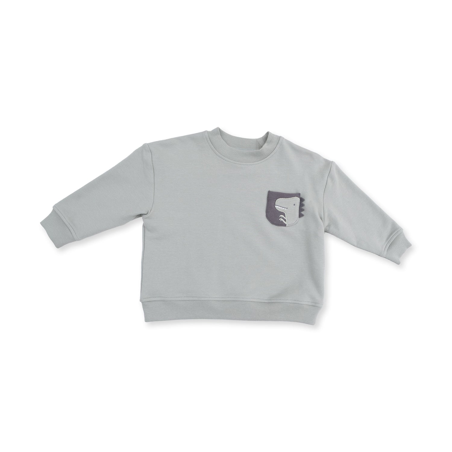 Playful Dinosaur Drop Sleeve Sweatshirt by Angel Dear (view 2 of 4)