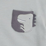 Playful Dinosaur Drop Sleeve Sweatshirt by Angel Dear (view 4 of 4)