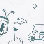 Golf - Drop Sleeve Sweatshirt White by Angel Dear