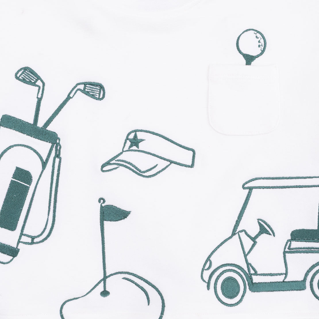 Golf - Drop Sleeve Sweatshirt White by Angel Dear