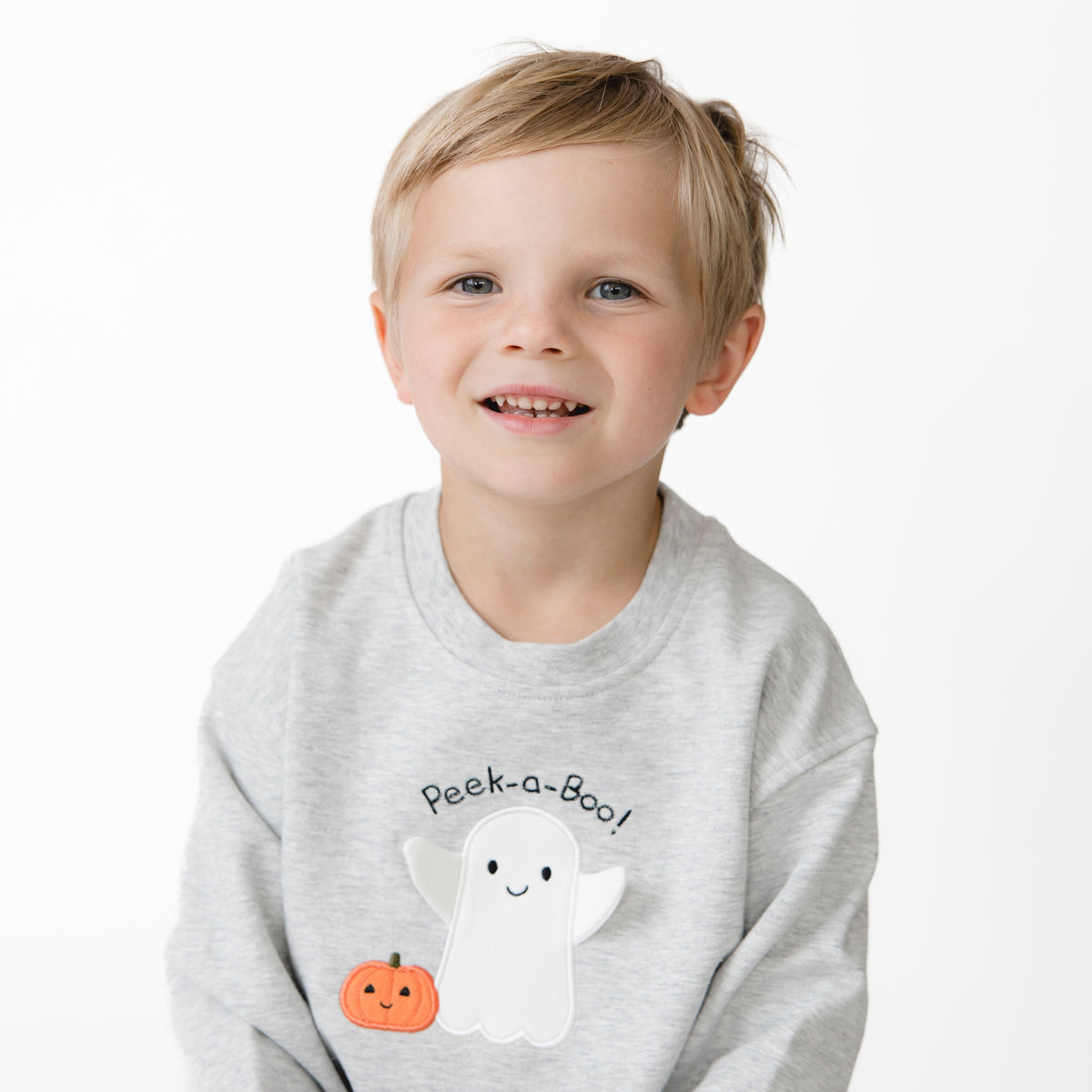 Ghosts - Gray Drop Sleeve Sweatshirt by Angel Dear