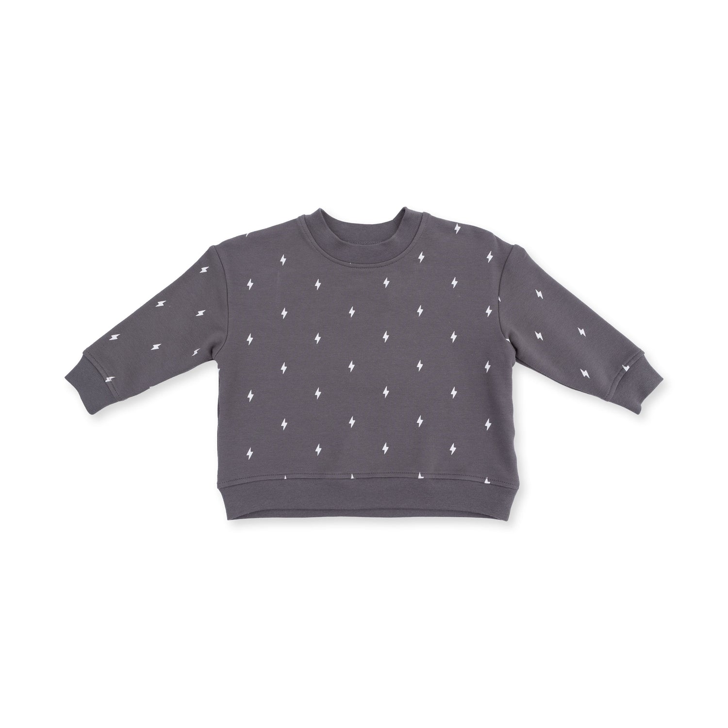 Lightning Bolt French Terry - Drop Sleeve Sweatshirt by Angel Dear (view 2 of 3)