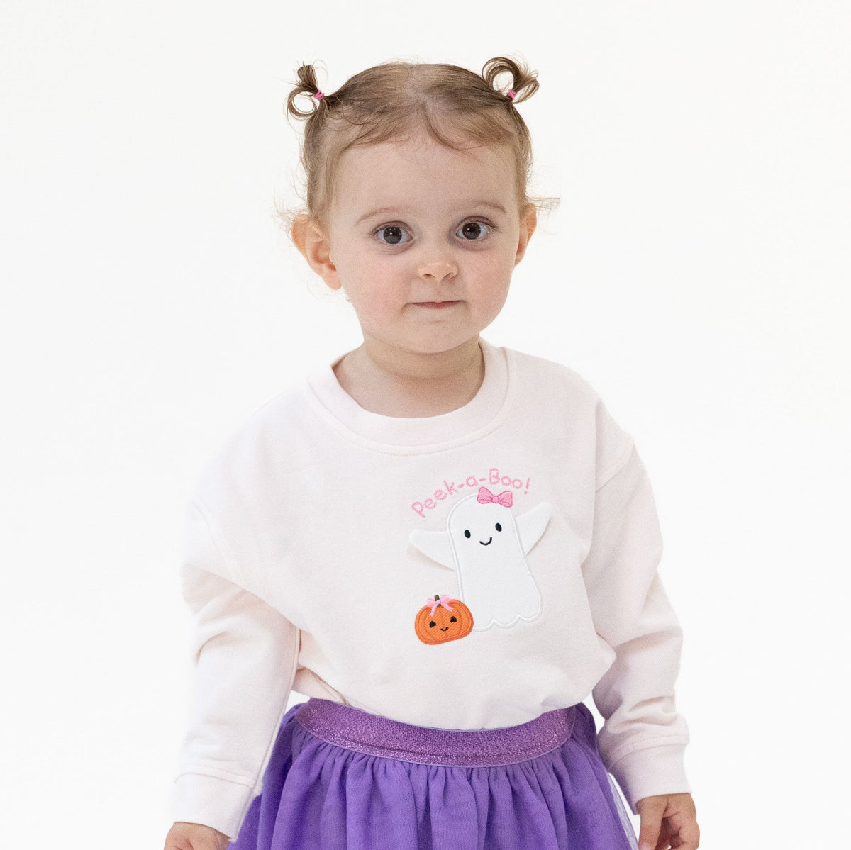 Ghosts - Pink Drop Sleeve Sweatshirt by Angel Dear