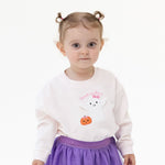 Ghosts - Pink Drop Sleeve Sweatshirt by Angel Dear