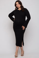 Ribbed Knit Plus Size Maternity Maxi Dress by PinkBlush