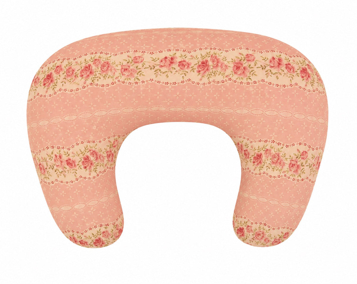 Pink Rose Ruffle Nursing Pillow Cover by Little Mae & Co