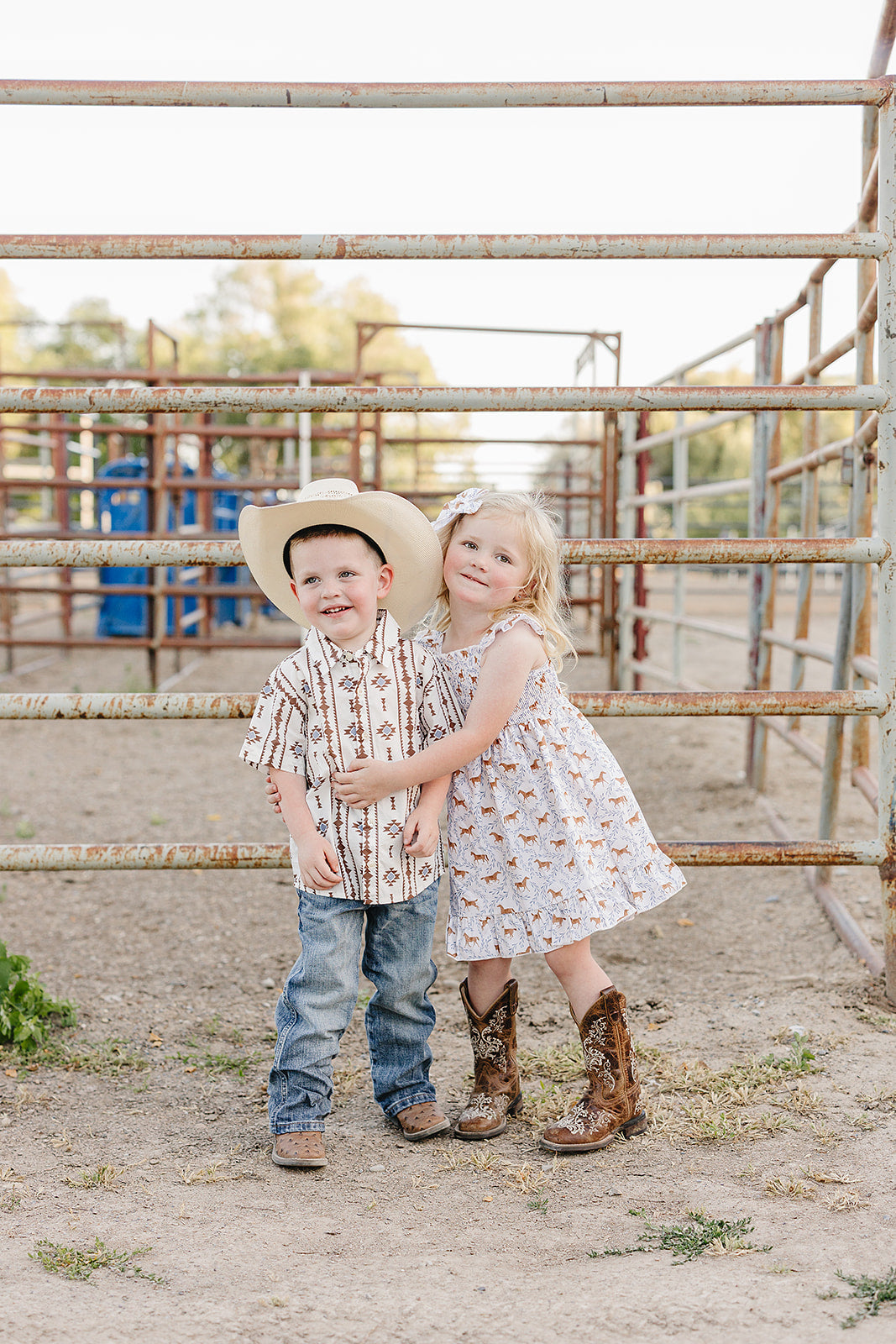 Pony Smocked Dress by Mebie Baby