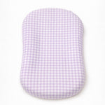 Purple Gingham Ruffle Baby Lounger Cover by Little Mae & Co