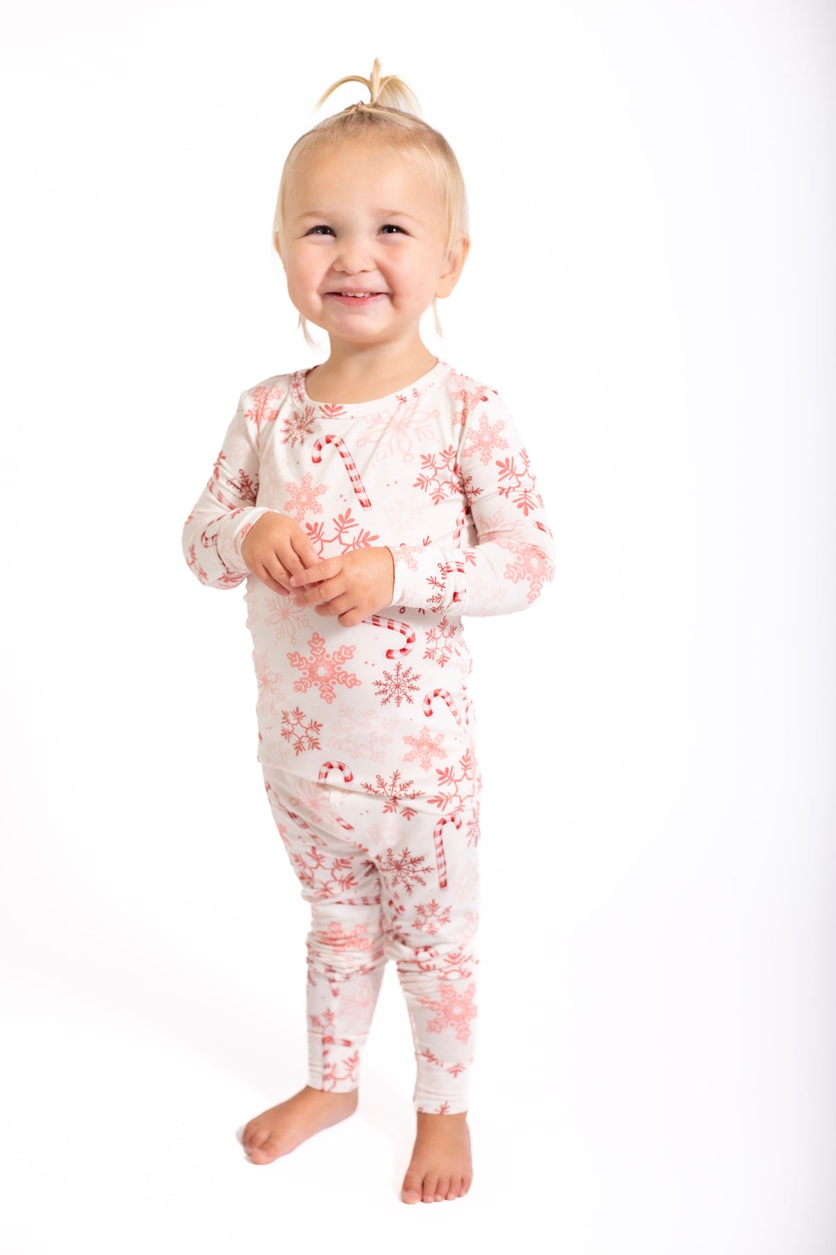 My First Candy Cane: Toddler Bamboo Pajamas by Rayn’s Tiny Stitches