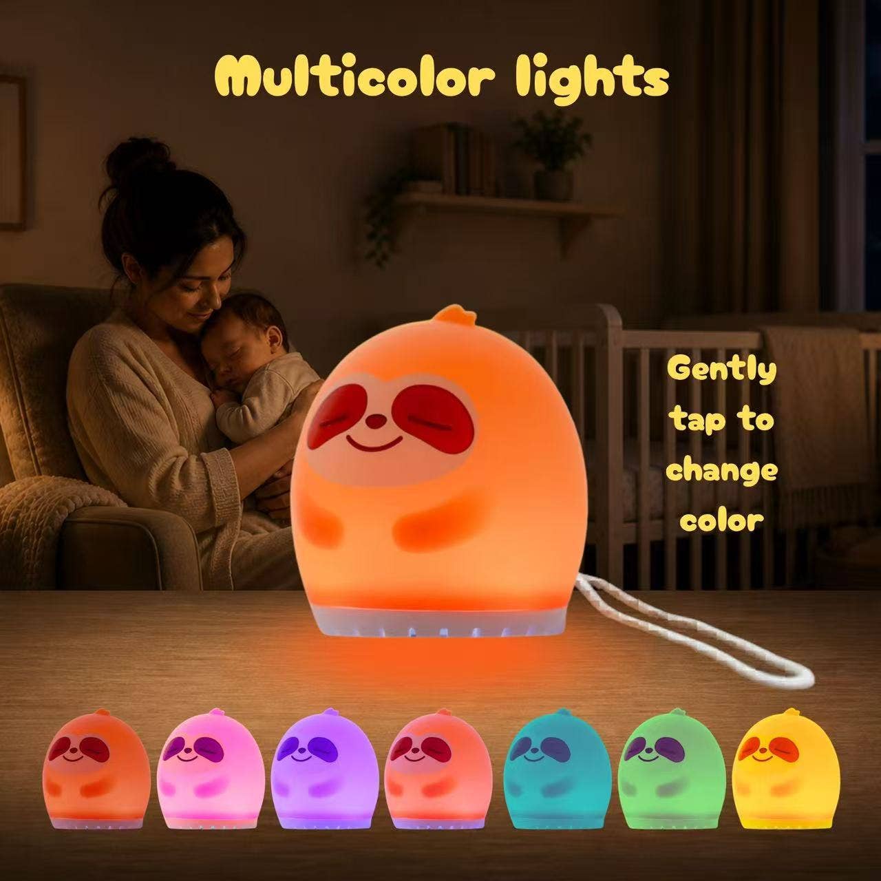 Sleeping Pal sloth-shaped portable night light and sound machine for toddlers