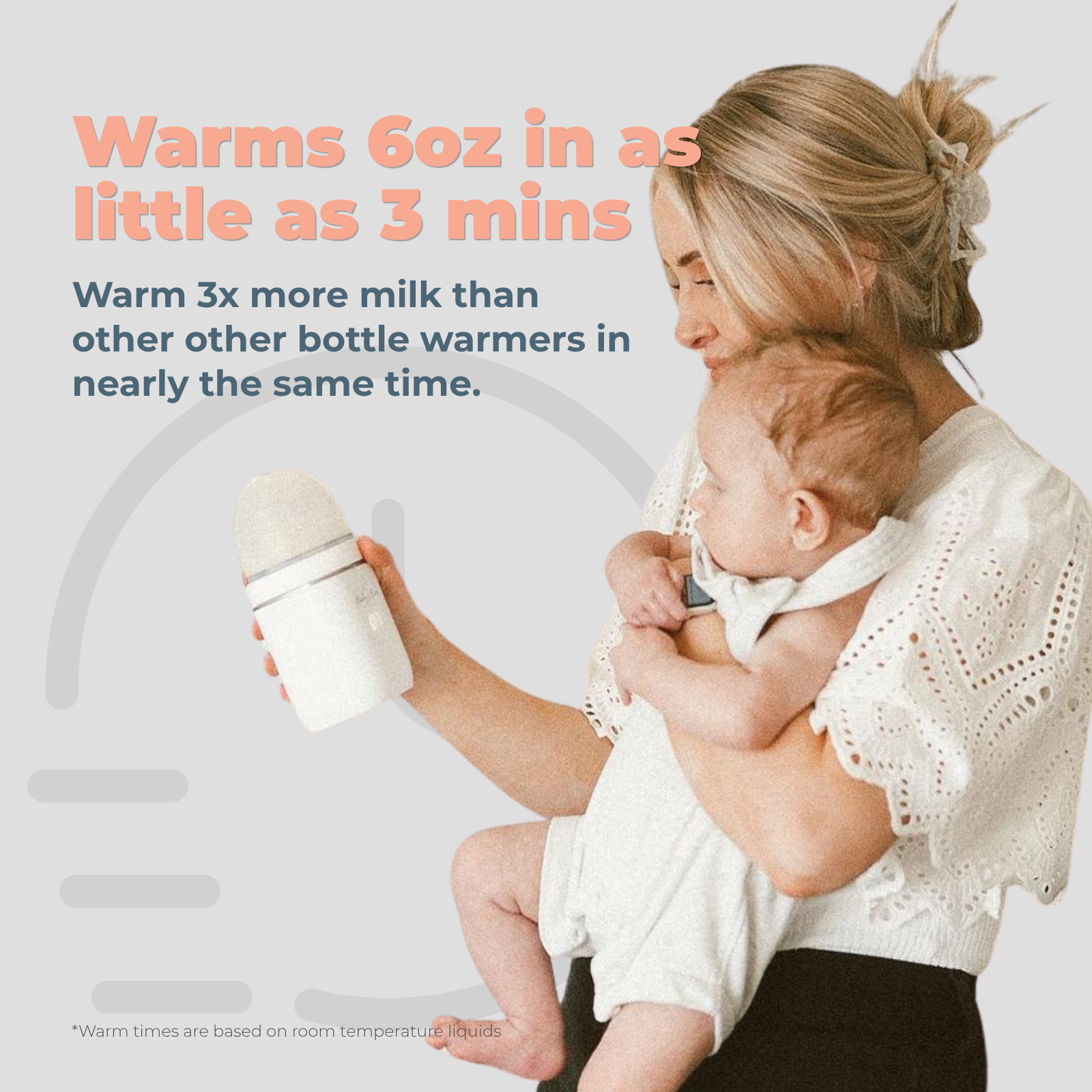 The Baby's Brew Portable Bottle Warmer Pro Set warming a baby bottle, shown with accessories.