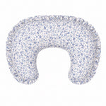 Blue Floral Ruffle Nursing Pillow Cover by Little Mae & Co