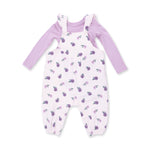 Violetta Floral - Ruffle V-Overalls and Long Sleeve Bodysuit by Angel Dear
