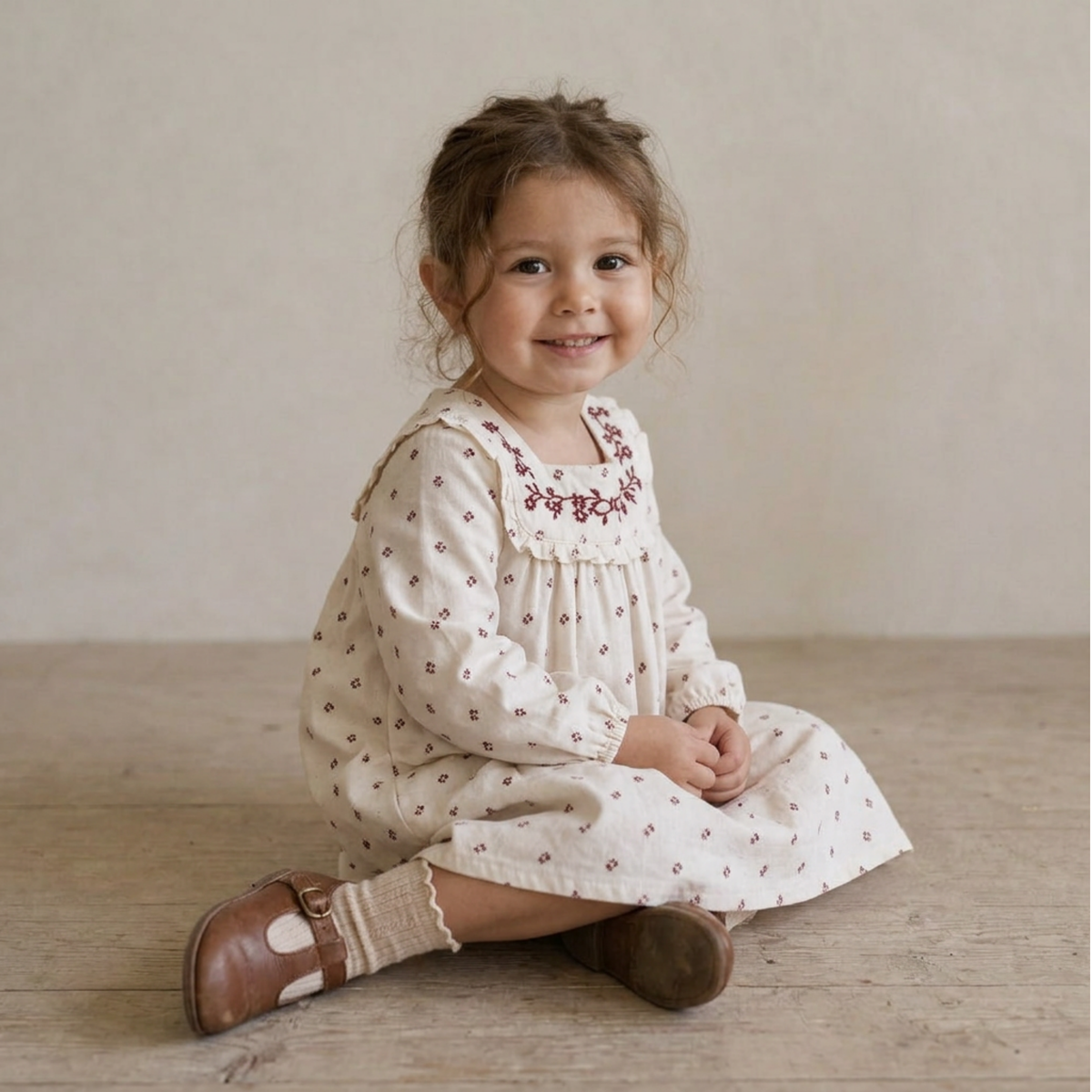 Organic Twill Dress - Forest Scatter by Makemake Organics