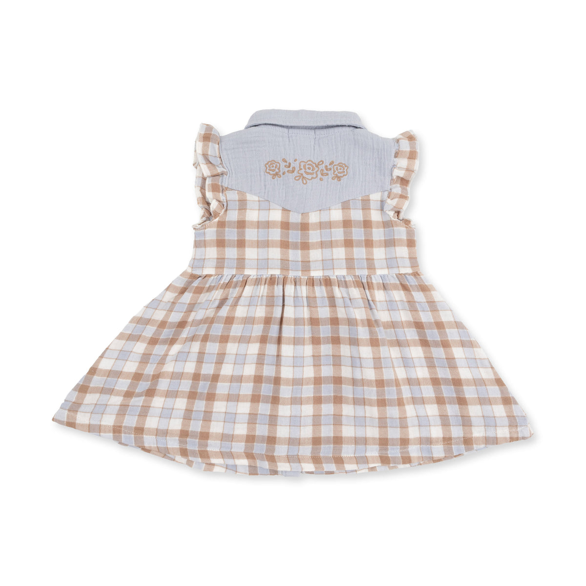Western Plaid - Western Pearl Snap Dress and Bloomer by Angel Dear