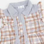 Western Plaid - Western Pearl Snap Dress and Bloomer by Angel Dear