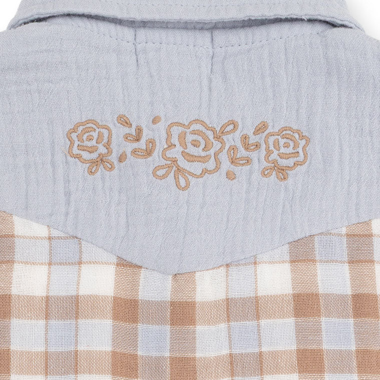Western Plaid - Western Pearl Snap Dress and Bloomer by Angel Dear