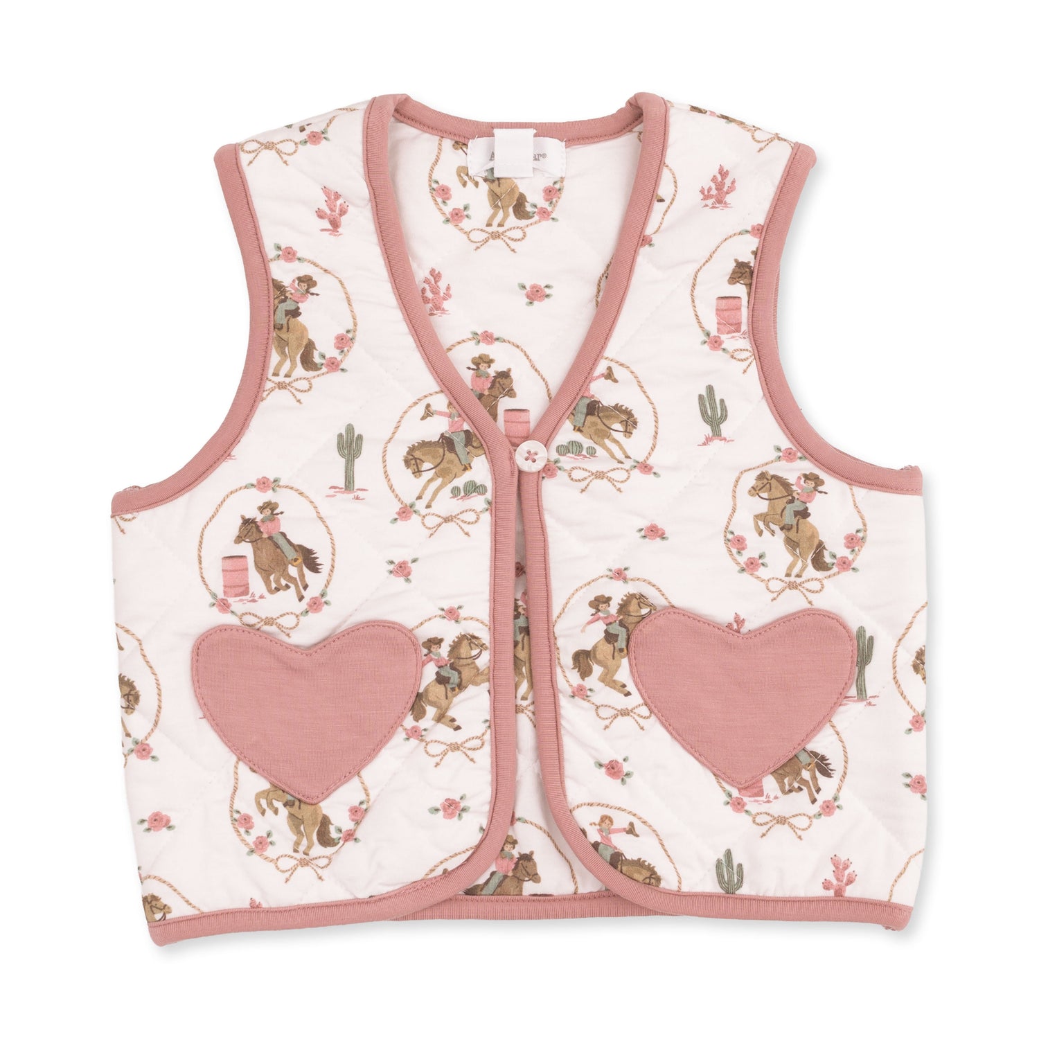 Quilted Vest with Heart Pockets - Cowgirl Cameos by Angel Dear (view 2 of 4)