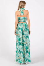 PinkBlush Vibrant Light Blue Maxi Dress with Tropical Print for Summer Adventures - Apparel & Accessories > Clothing > Dresses