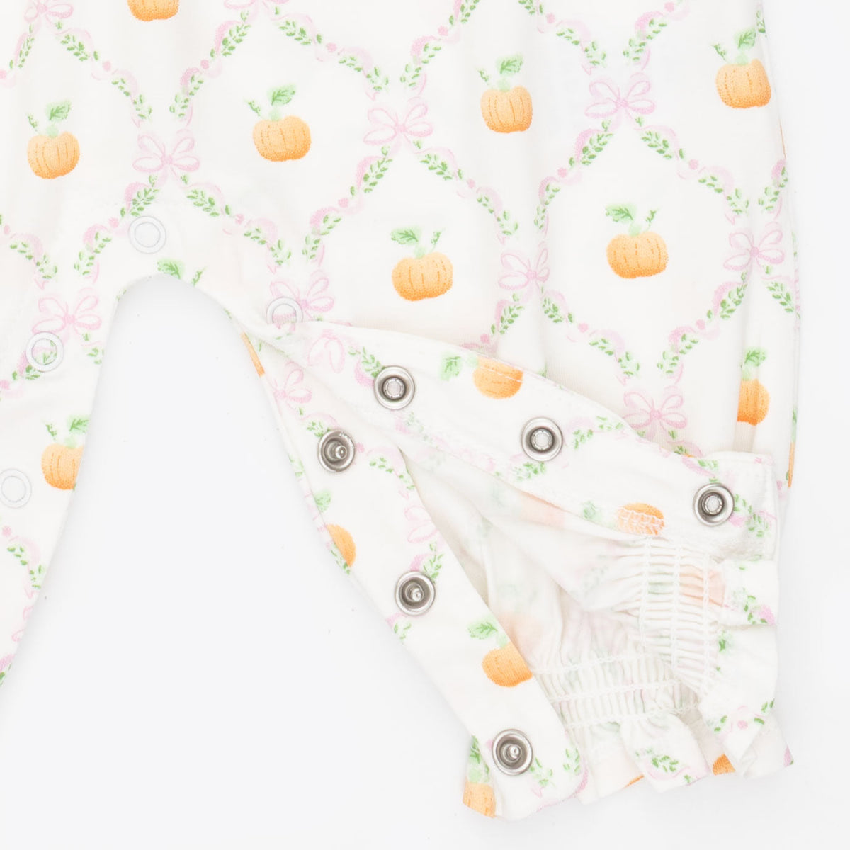 Pretty Pumpkin Trellis - Smocked Long Sleeve Romper by Angel Dear