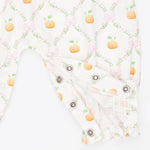 Pretty Pumpkin Trellis - Smocked Long Sleeve Romper by Angel Dear