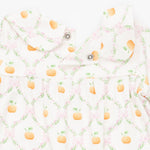 Pretty Pumpkin Trellis - Smocked Long Sleeve Romper by Angel Dear