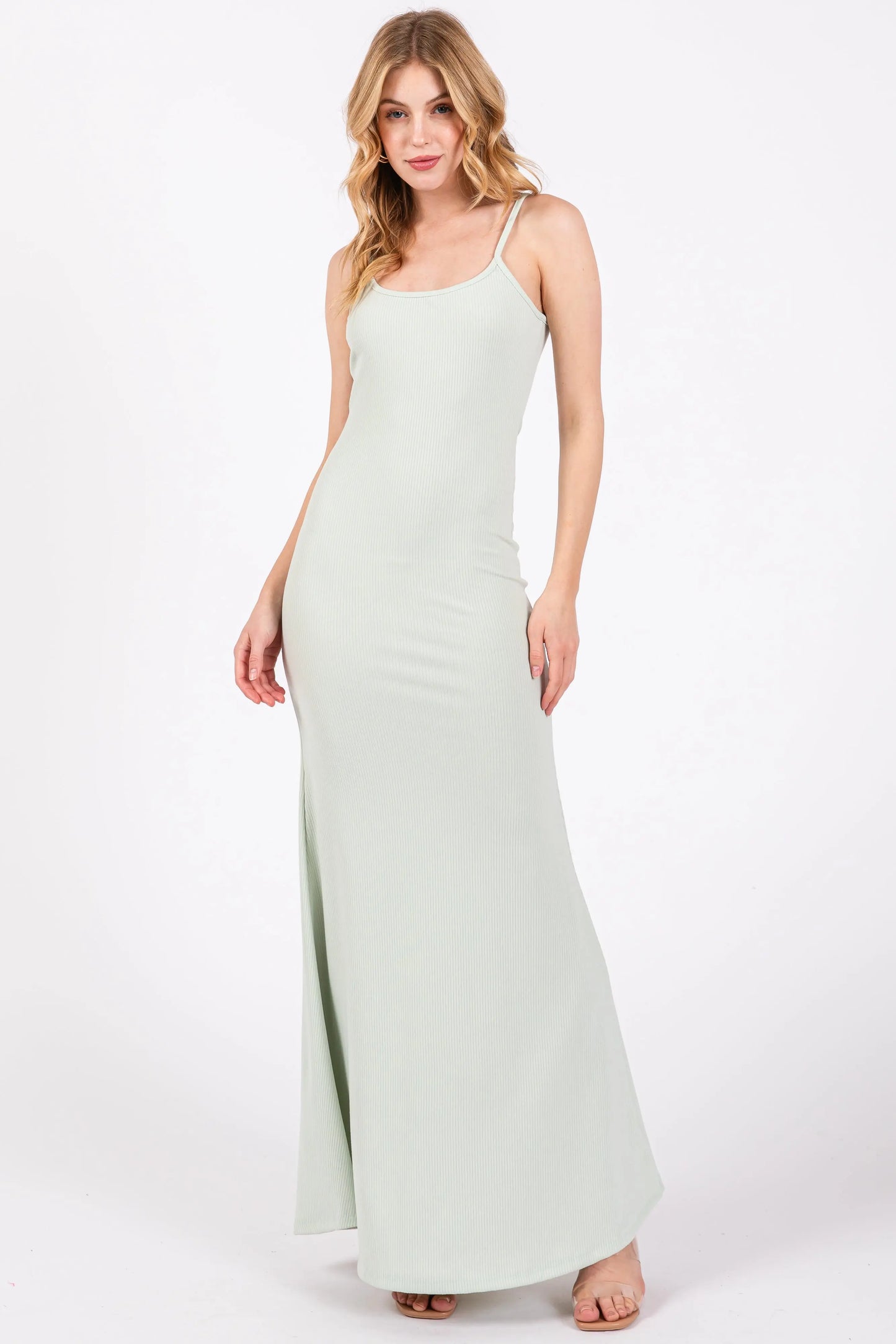 PinkBlush Mint Maternity Maxi Dress with Adjustable Straps for Comfortable Style - Apparel & Accessories > Clothing > Dresses