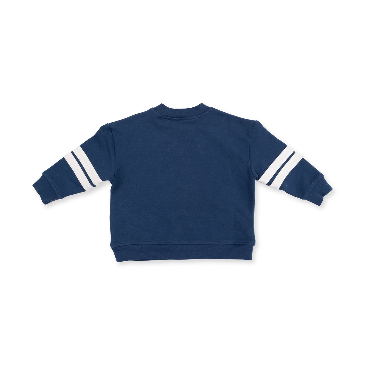 Football Helmets - Drop Sleeve Sweatshirt with Varsity Stripes Blue Helmet by Angel Dear (view 3 of 4)