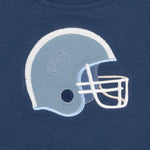 Football Helmets - Drop Sleeve Sweatshirt with Varsity Stripes Blue Helmet by Angel Dear (view 4 of 4)