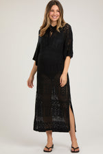 Open Knit Front Tie Swim Cover Up - Midi by PinkBlush (view 1 of 5)