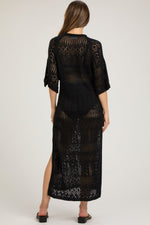 Open Knit Front Tie Swim Cover Up - Midi by PinkBlush (view 3 of 5)