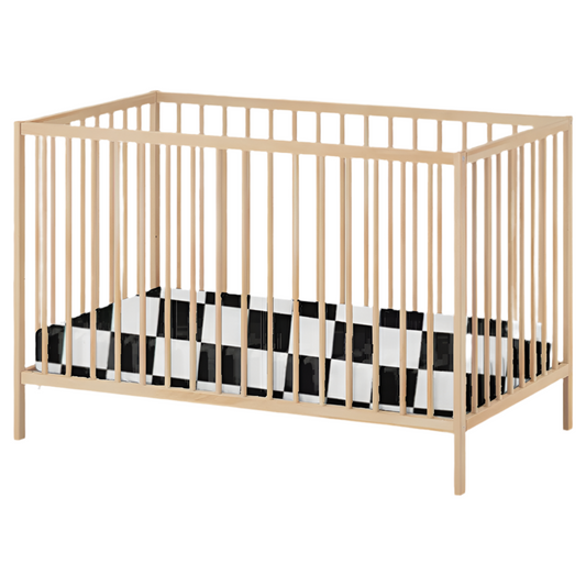Race Black White Checkered Crib Sheet For Nursery Bedding Little Mae & Co Everetts Place: Online Boutique