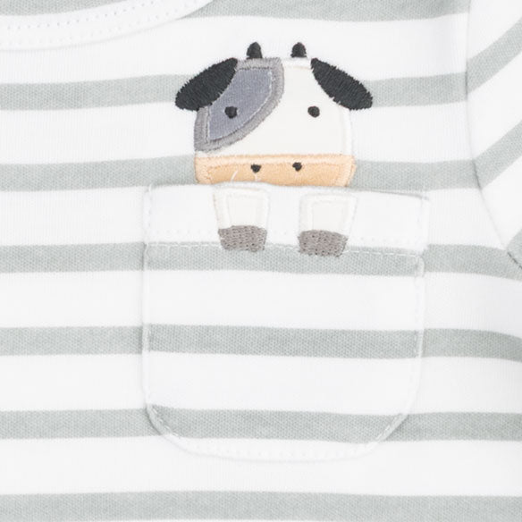 Cows Blue - Long Sleeve Uni Shirt by Angel Dear