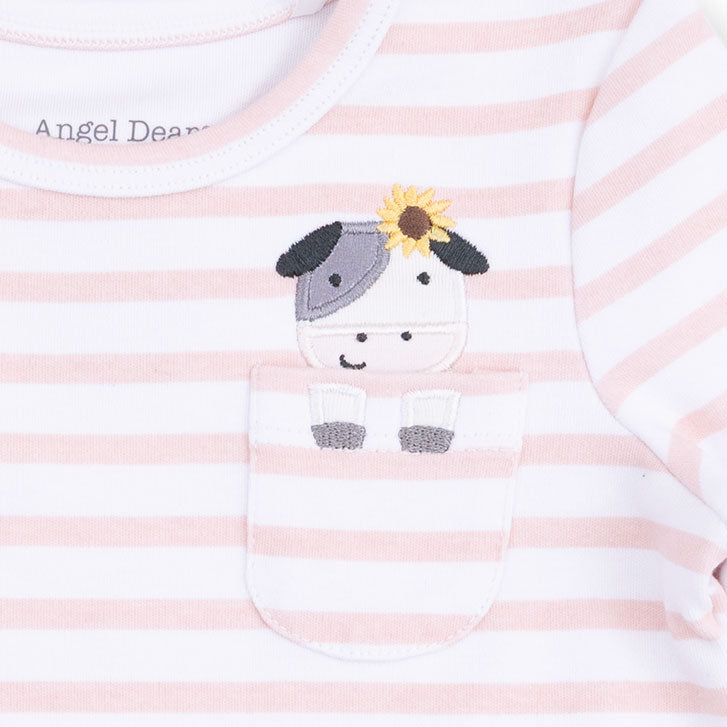 Cows Pink - Long Sleeve Uni Shirt by Angel Dear