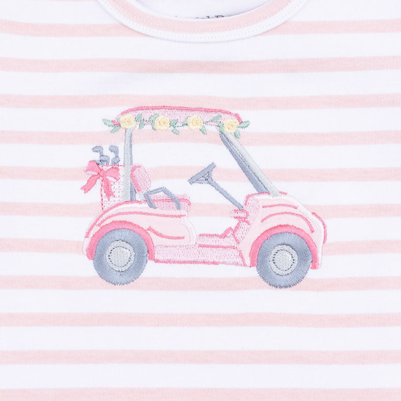 Golf - Long Sleeve Uni Shirt Pink Golf Cart by Angel Dear