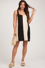 Black Color Block Linen Sleeveless Maternity Dress - Dress, Fashion, One-piece garment, Day Dress, Cocktail dress | Everetts Place