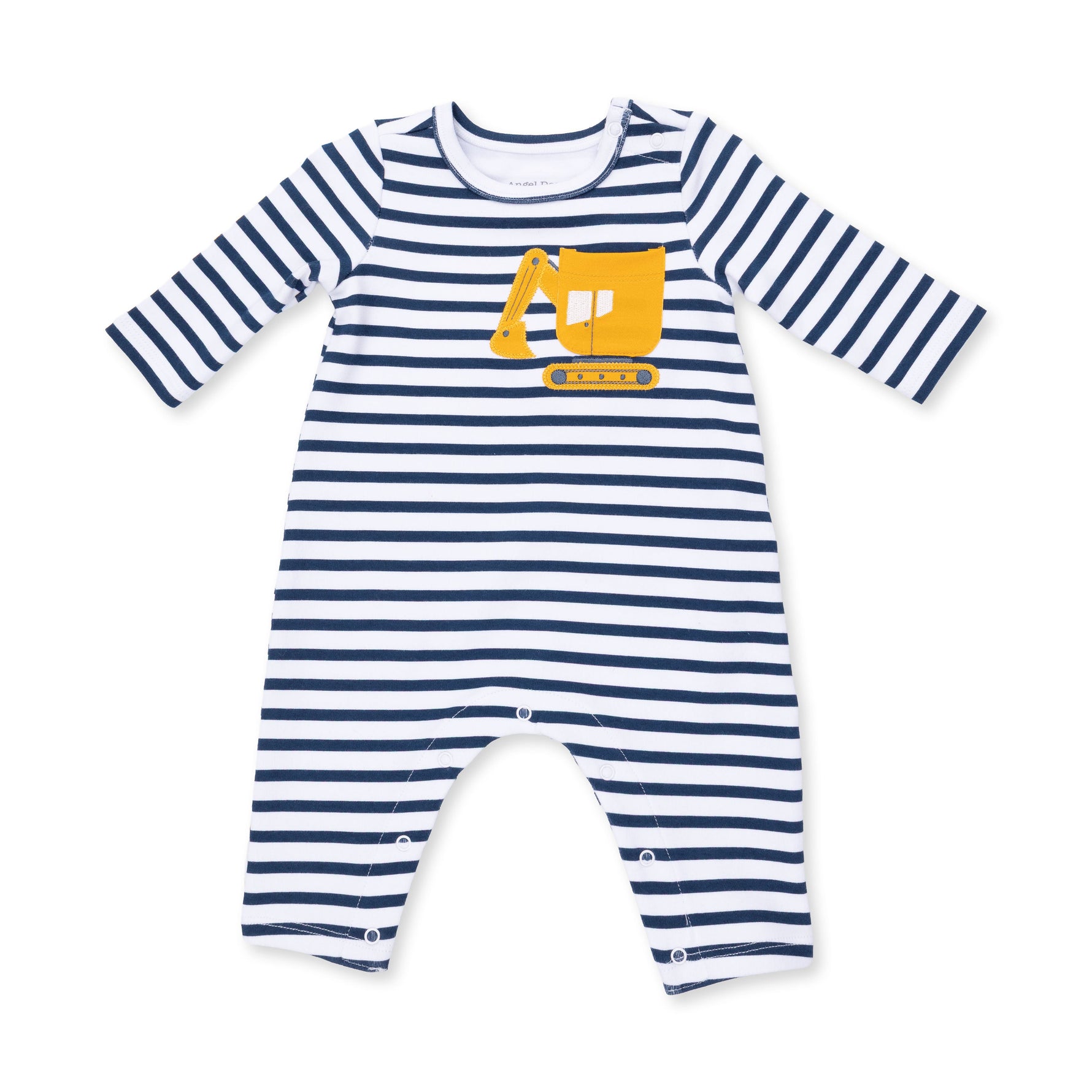 Digger Collection - Long Sleeve Snap Shoulder Romper by Angel Dear