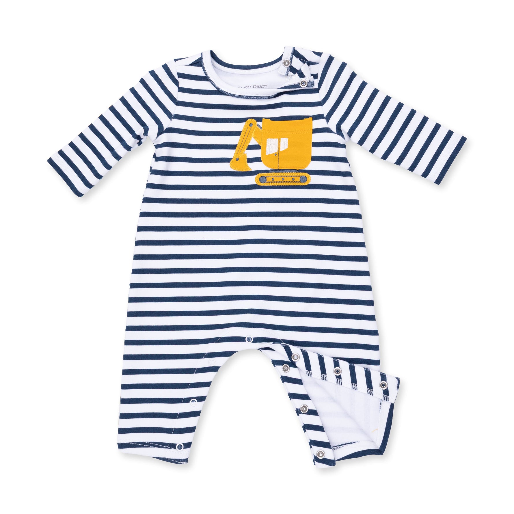Digger Collection - Long Sleeve Snap Shoulder Romper by Angel Dear