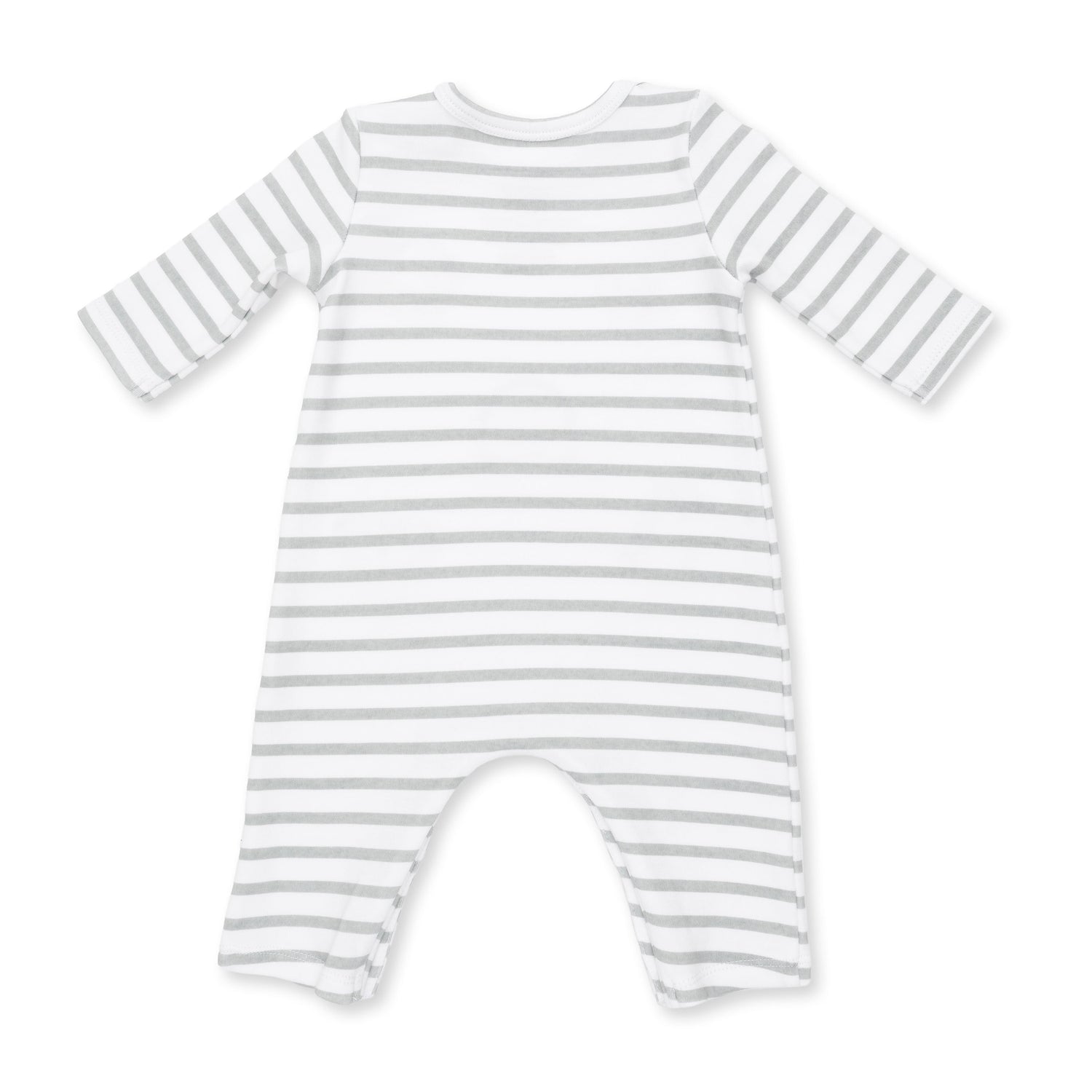 Cows Blue - Long Sleeve Snap Shoulder Romper