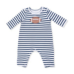 Football Navy - Long Sleeve Snap Shoulder Romper by Angel Dear