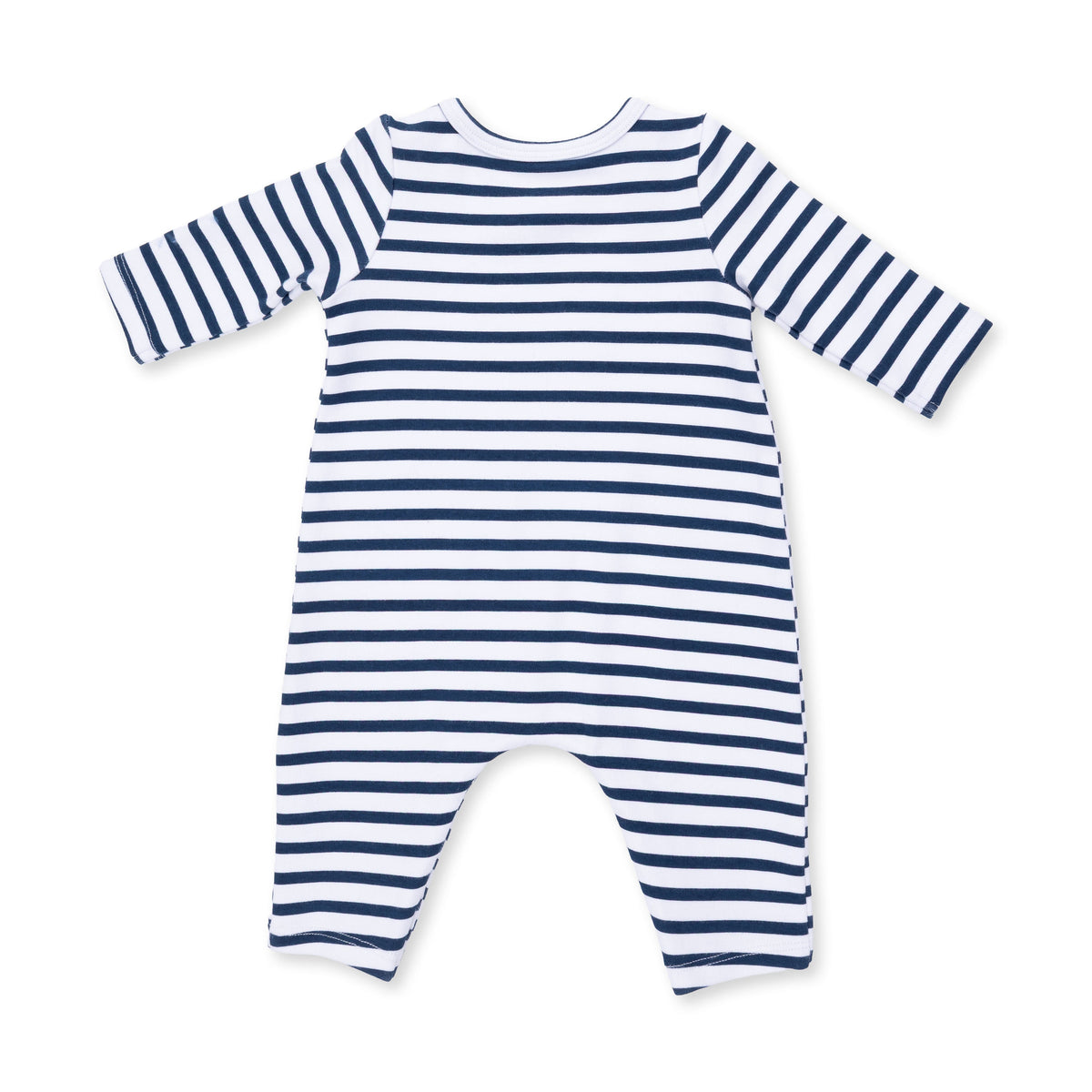 Football Navy - Long Sleeve Snap Shoulder Romper by Angel Dear