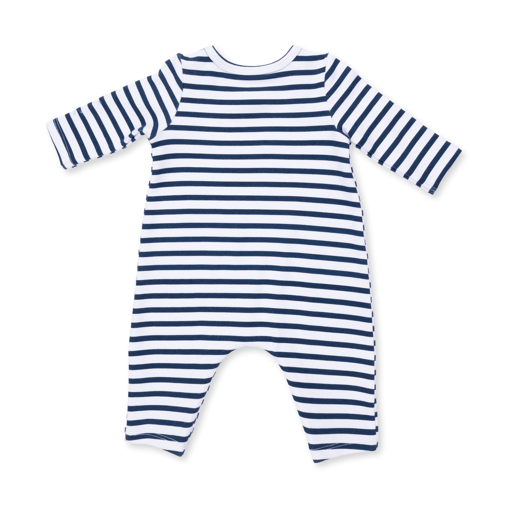 Football Navy - Long Sleeve Snap Shoulder Romper by Angel Dear