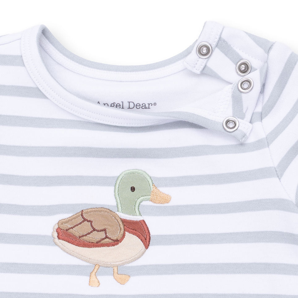 Mama Mallard - Long Sleeve Snap Shoulder Romper by Angel Dear
