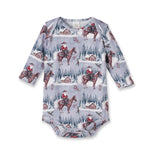 Bamboo Baby Bodysuit - Western Cowboy Christmas by Tesa Babe