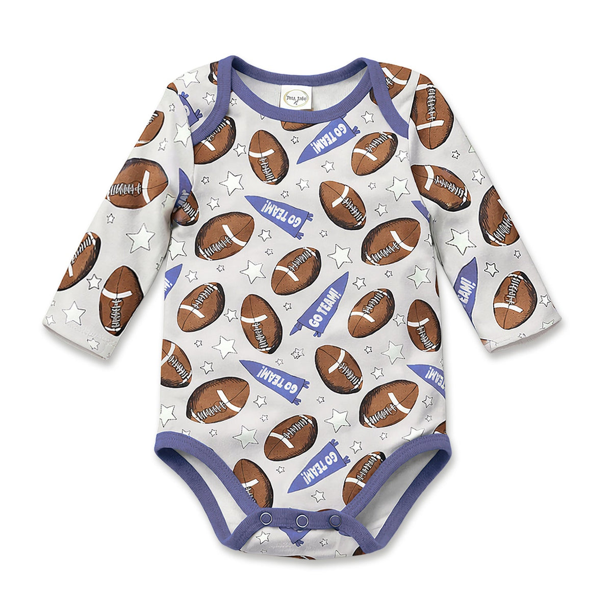 Baby Boy Football Bamboo Stretch Bodysuit by Tesa Babe (view 2 of 2)