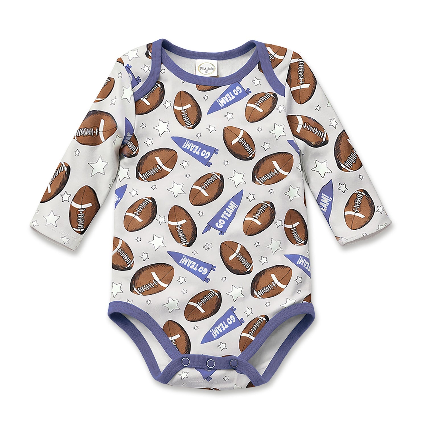 Baby Boy Football Bamboo Stretch Bodysuit by Tesa Babe (view 2 of 2)