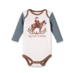 My First Christmas Cowboy Baby Bodysuit - Cotton Rib by Tesa Babe